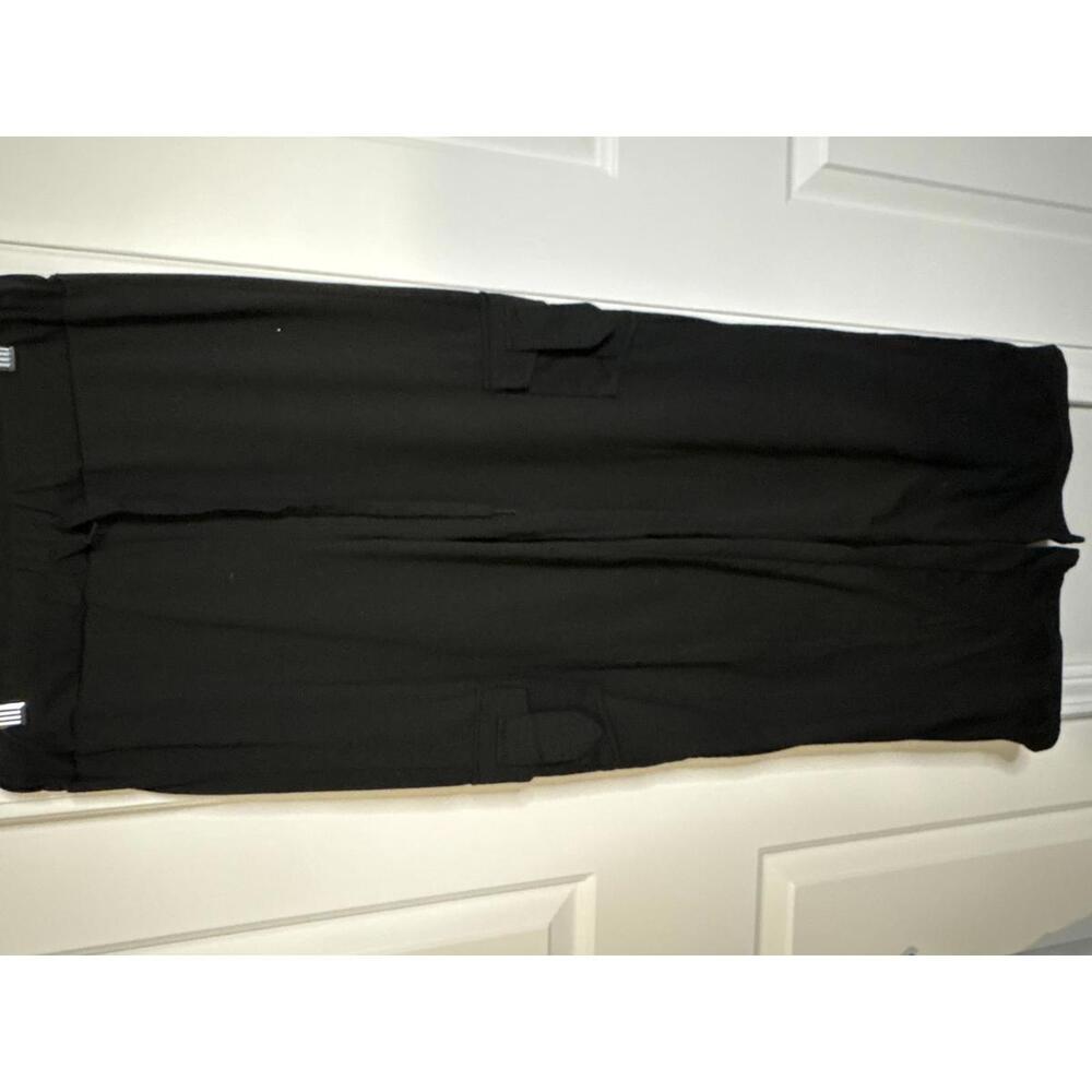 Black Cargo Style Pants with Pockets, Size M 453
